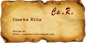 Csurka Rita névjegykártya